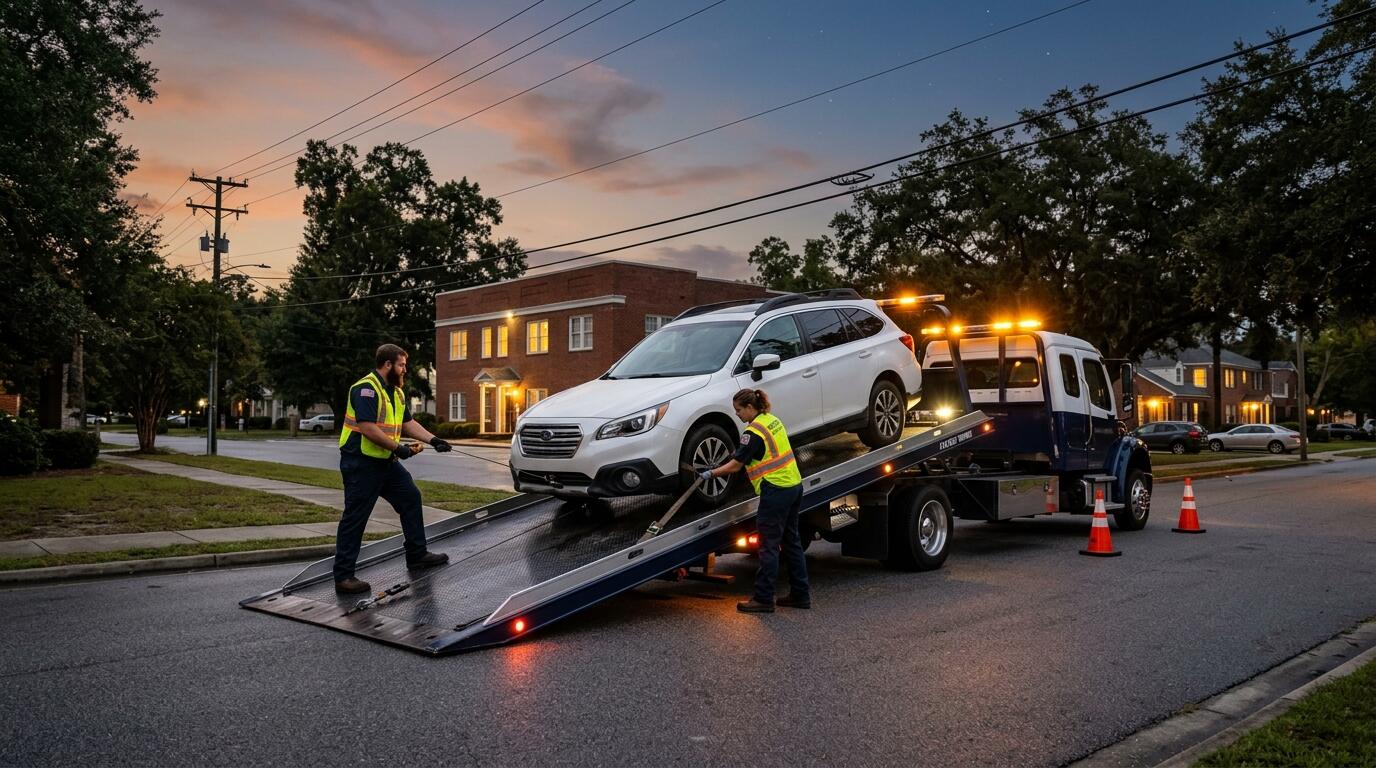 Equipo de Segura’s Tire Service LLC trabajando en Hartsville, SC